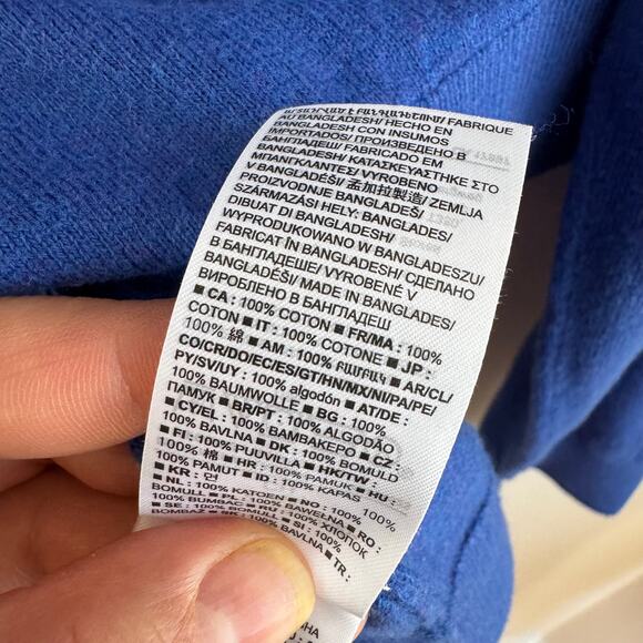 Gap Mainstay Crew-Neck Sweater Blue Knit Ribbed Hem Pullover Long Sleeve Sz S - Picture 6 of 7